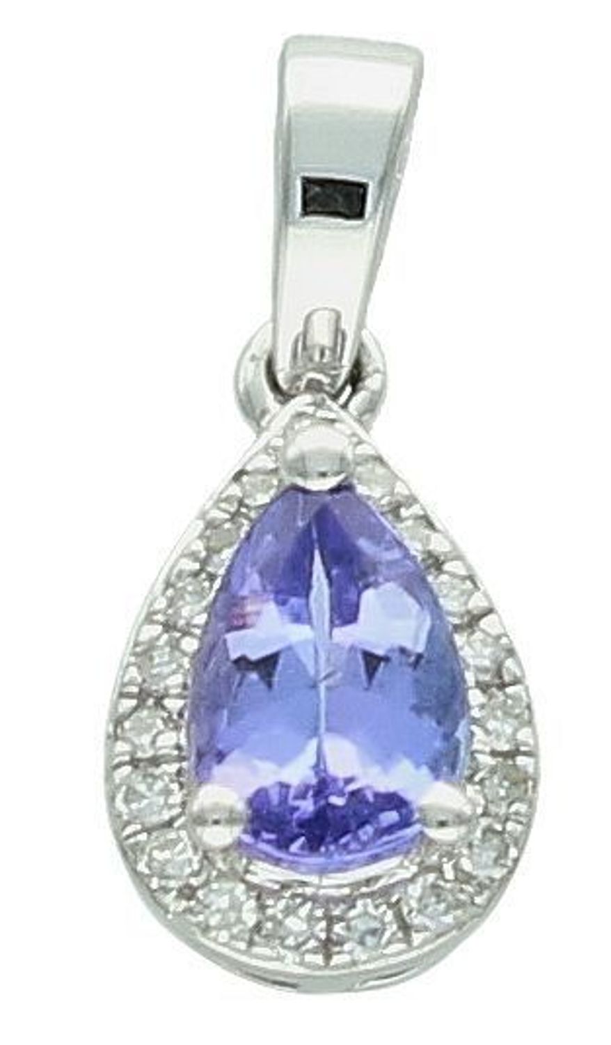 Złota zawieszka 585 białe złoto tanzanit i diamenty 60027079 HSI Złota zawieszka wykonana z próby 585 z tanzanitem i 19 diamentami o wielkości 0,06 ct, barwie H i czystości SI. 1.jpg